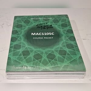 Broward Math MAC1105C Textbook Loose Leaf 3 Ring New Sealed